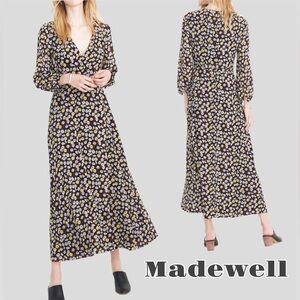 Madewell French Floral Wrap-Front Maxi Dress NWOT